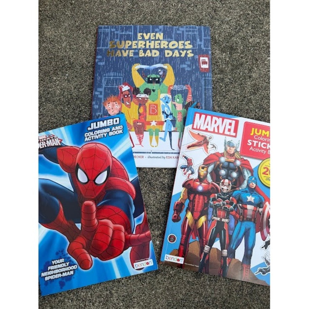 Marvel Avengers Spider-Man Activity Coloring Books Set Kids Multicolor Superhero